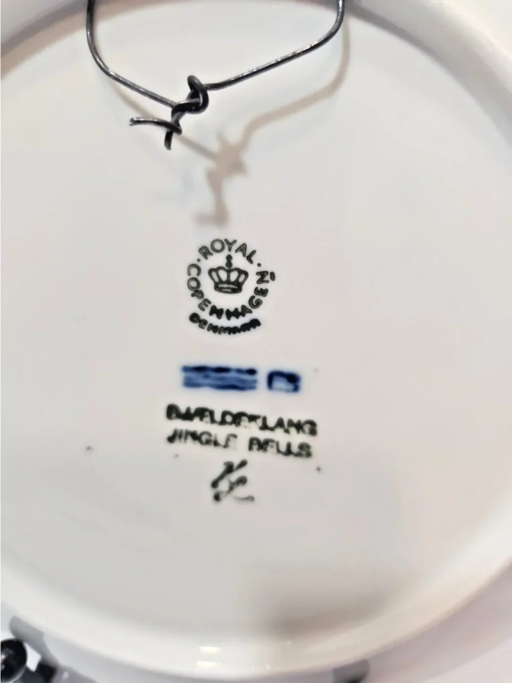 Vtg 1984 Royal Copenhagen Jingle Bells Collector Plate Denmark Blue White